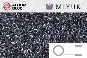 MIYUKI Delica® Seed Beads (DB0925) 11/0 Round - Sparkling Charcoal Lined Crystal