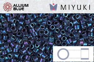 MIYUKI Delica® Seed Beads (DB1005) 11/0 Round - Metallic Royal Purple Gold Iris
