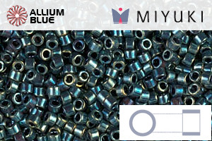 MIYUKI Delica® Seed Beads (DB1006) 11/0 Round - Metallic Blue Green Gold Iris - Haga Click en la Imagen para Cerrar