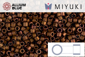 MIYUKI Delica® Seed Beads (DB1051) 11/0 Round - Matte Metallic Bronze Gold Iris - Click Image to Close