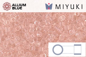 MIYUKI Delica® Seed Beads (DB1103) 11/0 Round - Transparent Pink Mist