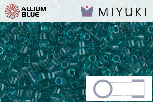 MIYUKI Delica® Seed Beads (DB1108) 11/0 Round - Transparent Caribbean Teal - 關閉視窗 >> 可點擊圖片