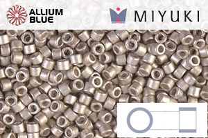 MIYUKI Delica® Seed Beads (DB1158) 11/0 Round - Galvanized SF Light Smoky Amethyst - 關閉視窗 >> 可點擊圖片