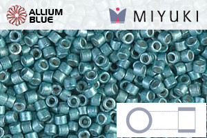 MIYUKI Delica® Seed Beads (DB1183) 11/0 Round - Galvanized SF Dark Aqua