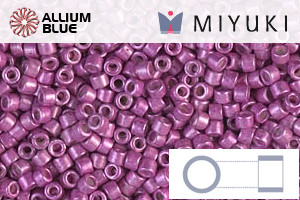MIYUKI Delica® Seed Beads (DB1184) 11/0 Round - Galvanized SF Magenta
