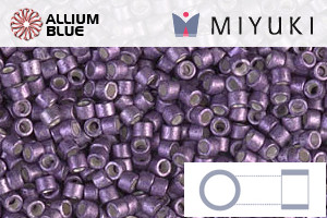 MIYUKI Delica® Seed Beads (DB1185) 11/0 Round - Galvanized SF Eggplant