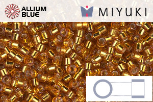 MIYUKI Delica® Seed Beads (DB1201) 11/0 Round - Silver Lined Marigold - Click Image to Close