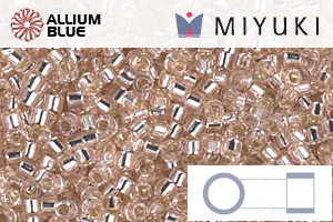 MIYUKI Delica® Seed Beads (DB1203) 11/0 Round - Silver Lined Pink Mist