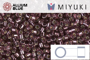 MIYUKI Delica® Seed Beads (DB1204) 11/0 Round - Silver Lined Mauve