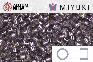 MIYUKI Delica® Seed Beads (DB1205) 11/0 Round - Silver Lined Light Amethyst - Click Image to Close