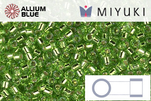 MIYUKI Delica® Seed Beads (DB1206) 11/0 Round - Silver Lined Lime