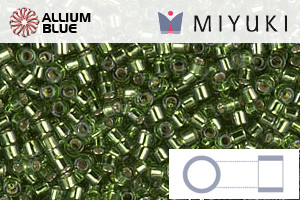 MIYUKI Delica® Seed Beads (DB1207) 11/0 Round - Silver Lined Olive