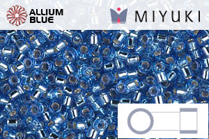 MIYUKIデリカビーズ (DB1210) 11/0 丸 - ブルー銀引