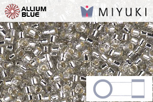 MIYUKI Delica® Seed Beads (DB1211) 11/0 Round - Silver Lined Gray Mist - Click Image to Close