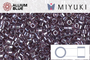 MIYUKI Delica® Seed Beads (DB1224) 11/0 Round - Transparent Mauve Luster