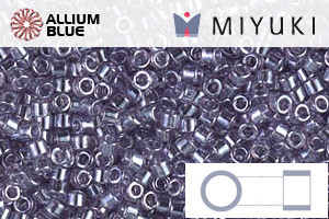 MIYUKI Delica® Seed Beads (DB1225) 11/0 Round - Transparent Light Amethyst Luster - 关闭视窗 >> 可点击图片