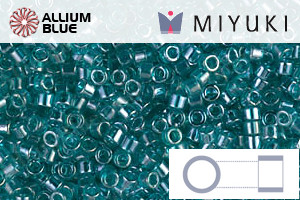 MIYUKI Delica® Seed Beads (DB1228) 11/0 Round - Transparent Caribbean Teal Luster