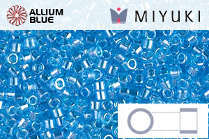 MIYUKI Delica® Seed Beads (DB1229) 11/0 Round - Transparent Ocean Blue Luster