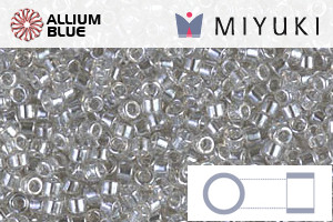 MIYUKI Delica® Seed Beads (DB1231) 11/0 Round - Transparent Gray Mist Luster