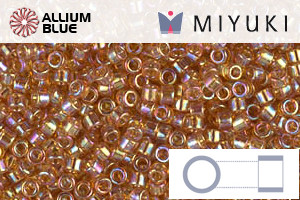 MIYUKI Delica® Seed Beads (DB1241) 11/0 Round - Transparent Marigold AB