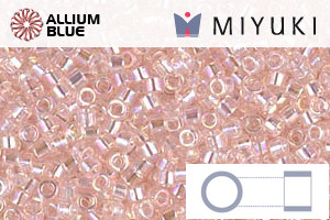 MIYUKI Delica® Seed Beads (DB1243) 11/0 Round - Transparent Pink Mist AB - Haga Click en la Imagen para Cerrar