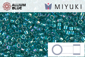 MIYUKI Delica® Seed Beads (DB1248) 11/0 Round - Transparent Caribbean Teal AB - Haga Click en la Imagen para Cerrar