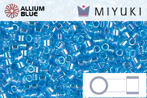 MIYUKI Delica® Seed Beads (DB1249) 11/0 Round - Transparent Ocean Blue AB