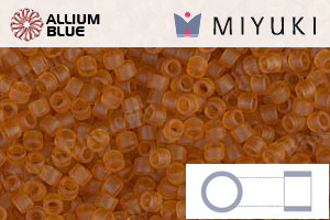 MIYUKI Delica® Seed Beads (DB1261) 11/0 Round - Matte Transparent Marigold