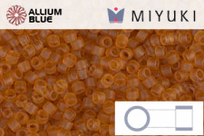 MIYUKI Delica® Seed Beads (DB0853) 11/0 Round - Matte Transparent Dark Topaz AB