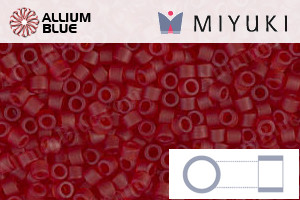 MIYUKI Delica® Seed Beads (DB1262) 11/0 Round - Matte Transparent Dark Cranberry - 關閉視窗 >> 可點擊圖片