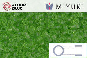 MIYUKI Delica® Seed Beads (DB1266) 11/0 Round - Matte Transparent Lime