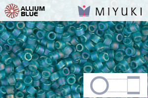 MIYUKI Delica® Seed Beads (DB1283) 11/0 Round - Matte Transparent Caribbean Teal AB