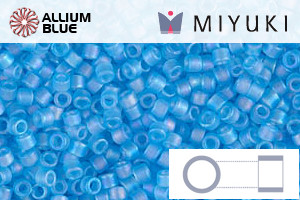 MIYUKI Delica® Seed Beads (DB1284) 11/0 Round - Matte Transparent Ocean Blue AB - Click Image to Close