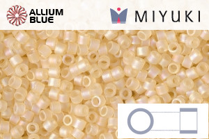 MIYUKIデリカビーズ (DB1287) 11/0 丸 - Matte Transparent Crystal Ivory Luster - ウインドウを閉じる