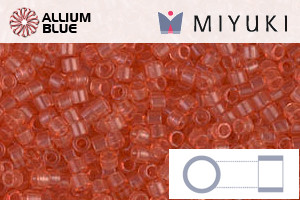 MIYUKI Delica® Seed Beads (DB1302) 11/0 Round - Dyed Transparent Peach
