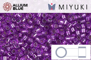MIYUKI Delica® Seed Beads (DB1345) 11/0 Round - Dyed Silver Lined Magenta - 关闭视窗 >> 可点击图片