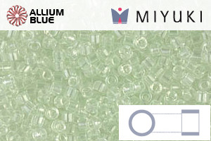 MIYUKI Delica® Seed Beads (DB1404) 11/0 Round - Transparent Pale Green Mist - Click Image to Close