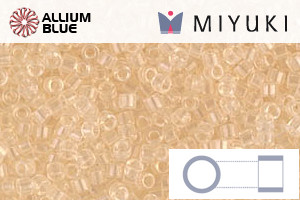 MIYUKI Delica® Seed Beads (DB1409) 11/0 Round - Transparent Pale Beige