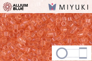 MIYUKI Delica® Seed Beads (DB1411) 11/0 Round - Transparent Peach - 關閉視窗 >> 可點擊圖片
