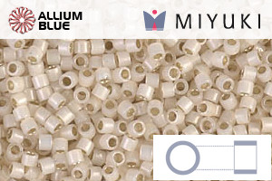 MIYUKI Delica® Seed Beads (DB1451) 11/0 Round - Silverlined Pale Cream Opal - 关闭视窗 >> 可点击图片