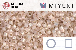 MIYUKI Delica® Seed Beads (DB1452) 11/0 Round - Silverlined Pale Peach Opal