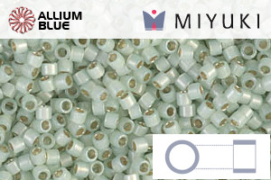 MIYUKI Delica® Seed Beads (DB1454) 11/0 Round - Silverlined Light Moss Opal