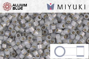 MIYUKI Delica® Seed Beads (DB1455) 11/0 Round - Silverlined Light Smoke Opal