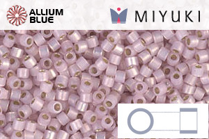MIYUKI Delica® Seed Beads (DB1457) 11/0 Round - Silverlined Pale Rose Opal - Click Image to Close