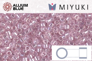 MIYUKI Delica® Seed Beads (DB1472) 11/0 Round - Transparent Pale Rose Luster - 关闭视窗 >> 可点击图片