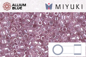 MIYUKI Delica® Seed Beads (DB1473) 11/0 Round - Transparent Pale Orchid Luster - 关闭视窗 >> 可点击图片