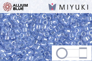 MIYUKI Delica® Seed Beads (DB1475) 11/0 Round - Transparent Pale Sky Blue Luster