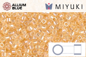 MIYUKI Delica® Seed Beads (DB1478) 11/0 Round - Transparent Pale Beige Luster - Click Image to Close