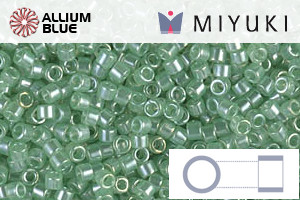 MIYUKI Delica® Seed Beads (DB1483) 11/0 Round - Transparent Mint Luster - Click Image to Close