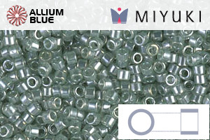 MIYUKI Delica® Seed Beads (DB1484) 11/0 Round - Transparent Light Moss Green Luster - 关闭视窗 >> 可点击图片